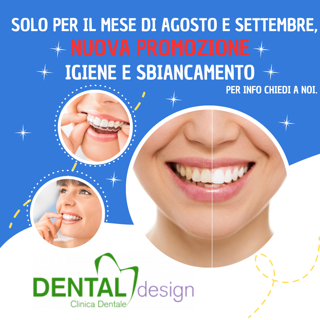Promo Igiene e Sbiancamento valida per Agosto e Settembre